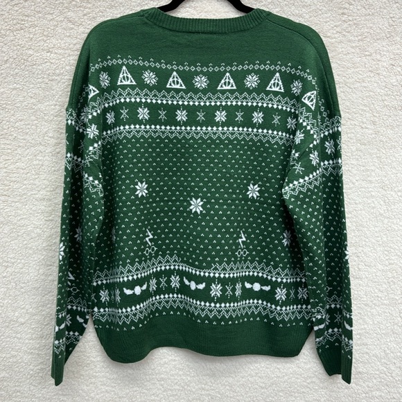 XL - Women's Harry Potter Green Christmas Sweater - DARI - NEW - Picture 5 of 6